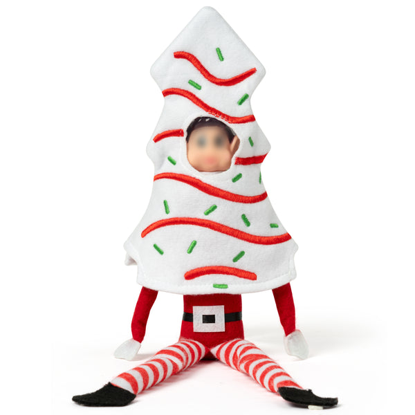 Qimgic Christmas Elves Doll Clothes - Christmas Fairy Dolls Clothing Costume Accessories, Xmas Eve Tree Cake Dress Clothes 16 - 18 inch Doll Outfit Decoration for Winter Party Holiday Gifts (1 Piece)