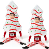 Qimgic Christmas Elves Doll Clothes - Christmas Fairy Dolls Clothing Costume Accessories, Xmas Eve Tree Cake Dress Clothes 16 - 18 inch Doll Outfit Decoration for Winter Party (2 Piece)