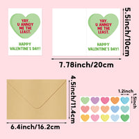QIMGIC Valentine's Day Funny Card - 30 Sets Humorous Valentines Day Box Greeting Cards with Envelopes and Stickers, Assorted Fun Coworker Note for Friends Colleague Employees Office (6” x 4”)