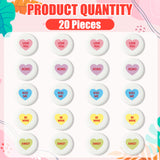 QIMGIC Valentines Cabinet Knobs Covers - 20pcs Valentine’s Day Cabinet Handle Covers Decorative, Sweet Conversation Heart Silicone Drawer Door Dresser Closet Pull Knob for Home Office Kitchen Bedroom