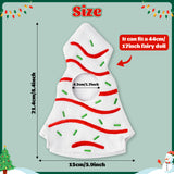 Qimgic Christmas Elves Doll Clothes - Christmas Fairy Dolls Clothing Costume Accessories, Xmas Eve Tree Cake Dress Clothes 16 - 18 inch Doll Outfit Decoration for Winter Party Holiday Gifts (1 Piece)