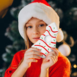 Qimgic Christmas Elves Doll Clothes - Christmas Fairy Dolls Clothing Costume Accessories, Xmas Eve Tree Cake Dress Clothes 16 - 18 inch Doll Outfit Decoration for Winter Party Holiday Gifts (1 Piece)