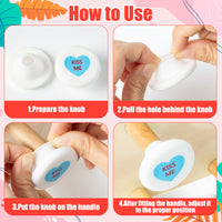 QIMGIC Valentines Cabinet Knobs Covers - 20pcs Valentine’s Day Cabinet Handle Covers Decorative, Sweet Conversation Heart Silicone Drawer Door Dresser Closet Pull Knob for Home Office Kitchen Bedroom