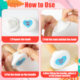 QIMGIC Valentines Cabinet Knobs Covers - 20pcs Valentine’s Day Cabinet Handle Covers Decorative, Sweet Conversation Heart Silicone Drawer Door Dresser Closet Pull Knob for Home Office Kitchen Bedroom