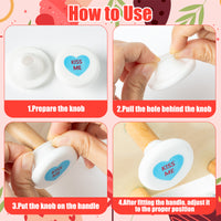QIMGIC Valentines Cabinet Knobs Covers - 15pcs Valentine’s Day Cabinet Handle Covers Decorative, Sweet Conversation Heart Silicone Drawer Door Dresser Closet Pull Knob for Home Office Kitchen Bedroom