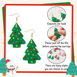 Qimgic Christmas Tree Cake Earrings - Xmas Tree Earrings Dangle for Women, Christmas Jewelry Funky Acrylic Charms, Holiday Funny Dangling Drop Accessories Bulk for Stocking Stuffers Fun Gift (3 Pairs)