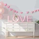 QIMGIC Valentines Cabinet Knobs Covers - 20pcs Valentine’s Day Cabinet Handle Covers Decorative, Sweet Conversation Heart Silicone Drawer Door Dresser Closet Pull Knob for Home Office Kitchen Bedroom