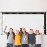 Qimgic Magnetic Bulletin Board Borders - 24pcs Black White Border Decoration Set for Classroom, Back to School Bulletin Board Trim Frame Decor for Chalkboard Blackboard Teacher Office Supplies