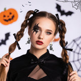 Qimgic Skeleton Animal Skull Earrings - Skull Earrings Dangle for Women Teen, Halloween Jewelry Spooky Dangle Drop, Holiday Funny Dangling Accessories Set for Halloween Fun Gift (12 Pairs)