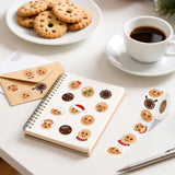 Qimgic Christmas Gingerbread Face Stickers - 2 Rolls 1000pcs Cute Gingerbread Vinyl Sticker Decoration, Funny Winter Decal Label Decor Supplies for Xmas Tree Ball Cup Scrapbook Bottle Laptop