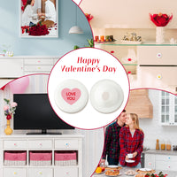 Qimgic Valentines Cabinet Knobs Covers - 10pcs Valentine’s Day Cabinet Handle Covers Decorative, Sweet Conversation Heart Silicone Drawer Door Dresser Closet Pull Knob for Home Office Kitchen Bedroom