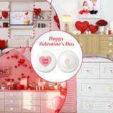QIMGIC Valentines Cabinet Knobs Covers - 15pcs Valentine’s Day Cabinet Handle Covers Decorative, Sweet Conversation Heart Silicone Drawer Door Dresser Closet Pull Knob for Home Office Kitchen Bedroom