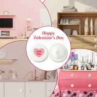 QIMGIC Valentines Cabinet Knobs Covers - 20pcs Valentine’s Day Cabinet Handle Covers Decorative, Sweet Conversation Heart Silicone Drawer Door Dresser Closet Pull Knob for Home Office Kitchen Bedroom