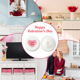 Qimgic Valentines Cabinet Knobs Covers - 10pcs Valentine’s Day Cabinet Handle Covers Decorative, Sweet Conversation Heart Silicone Drawer Door Dresser Closet Pull Knob for Home Office Kitchen Bedroom