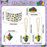 QIMGIC Mardi Gras Cup Accessories - 6pcs Carnival Silicone Boot with Straw Cover Mask Handle Charm Compatible with 30 oz 40 oz Tumblers, Mardi Gras Decor Gifts for Girls Women Masquerade Party