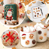 Qimgic Christmas Gingerbread Face Stickers - 2 Rolls 1000pcs Cute Gingerbread Vinyl Sticker Decoration, Funny Winter Decal Label Decor Supplies for Xmas Tree Ball Cup Scrapbook Bottle Laptop