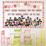 Qimgic 126pcs Black History Month Bulletin Board Decoration Set, Inspirational Cutout with Banner Decor, African American Chalkboard Classroom Wall Accents Ideas Kits for Holiday Party Supplies