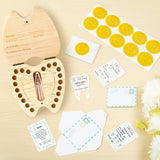 Qimgic Mini Tooth Receipt Gifts - 20 Set Tooth Cards with Envelope and Fairy Box Letter Kit for Kids, Lost Teeth Certificate Keepsake Postmark Gift Bag with Seal Sticker for Girl Boy Home Award (Blue)