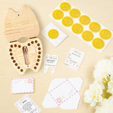 Qimgic Mini Tooth Receipt Gifts - 20 Set Tooth Cards with Envelope and Fairy Box Letter Kit for Kids, Lost Teeth Certificate Keepsake Postmark Gift Bag with Seal Sticker for Girl Boy Home Award (Pink)