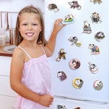 Qimgic Possum Fridge Magnets Decorations - 30pcs Opossum Door Car Magnetic Refrigerator Decor for Home Kitchen, Funny Animal Possum Magnetic Sticker for Kids Adult Gift Mailbox Locker Bumper