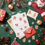 Qimgic Christmas Gingerbread Man Stickers - 2 Rolls 1000pcs Cute Bakery Gingerbread Vinyl Sticker Decoration, Funny Winter Decal Label Decor Supplies for Xmas Tree Ball Cup Scrapbook Bottle Laptop