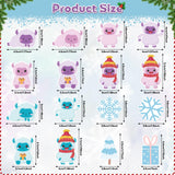 Qimgic Winter Snow Monster Stickers - 2 Rolls 1000pcs Funny Yeti Monsters Vinyl Sticker Decoration, Snowflake Decal Label Holiday Decor Supplies for Xmas Tree Ball Cup Scrapbook Bottle Laptop