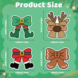 Qimgic Christmas Bow Roll Stickers - 1 Roll 1000pcs Cute Santa Claus Reindeer Gingerbread Vinyl Sticker Decoration, Funny Xmas Decal Label Decor Supplies for Women Men Cup Scrapbook Bottle Laptop