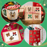 Qimgic Christmas Bow Roll Stickers - 1 Roll 1000pcs Cute Santa Claus Reindeer Gingerbread Vinyl Sticker Decoration, Funny Xmas Decal Label Decor Supplies for Women Men Cup Scrapbook Bottle Laptop