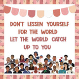 Qimgic 126pcs Black History Month Bulletin Board Decoration Set, Inspirational Cutout with Banner Decor, African American Chalkboard Classroom Wall Accents Ideas Kits for Holiday Party Supplies