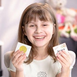 Qimgic Mini Tooth Receipt Set- 20 Set Peach Pink Tooth Cards with Envelope and Fairy Letter for Kid, Lost Teeth Certificate Keepsake Postmark Gift Bag with Seal Stickers for Girl Boy Home School Award
