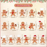 Qimgic Christmas Gingerbread Man Stickers - 2 Rolls 1000pcs Cute Bakery Gingerbread Vinyl Sticker Decoration, Funny Winter Decal Label Decor Supplies for Xmas Tree Ball Cup Scrapbook Bottle Laptop