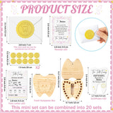Qimgic Mini Tooth Receipt Gifts - 20 Set Tooth Cards with Envelope and Fairy Box Letter Kit for Kids, Lost Teeth Certificate Keepsake Postmark Gift Bag with Seal Sticker for Girl Boy Home Award (Pink)