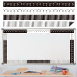 Qimgic Magnetic Bulletin Board Borders - 24pcs Black White Border Decoration Set for Classroom, Back to School Bulletin Board Trim Frame Decor for Chalkboard Blackboard Teacher Office Supplies