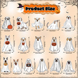 Qimgic Halloween Ghost Dog Stickers - 2 Rolls 1000pcs Cute Dogs Halloween Party Trick or Treat Vinyl Sticker Decoration, Funny Pet Decal Label Decor Supplies for Women Men Cup Scrapbook Bottle Laptop