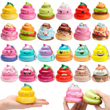 QIMGIC 12pcs Colorful Poo Squeeze Toys for Kids Party Favor, Kawaii Stretchy Stress Relief Squeeze Poo, Spoofing Shaped Decorative Toy for Children Anxiety, Birthday Party Lovely Gift for Boy Girl